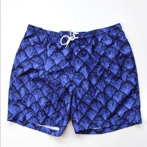 Trunks Surf & Swim Co. Patterened Navy Swim Trunks
